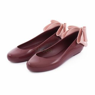 MELISSA Back Bow Flats in Burgundy