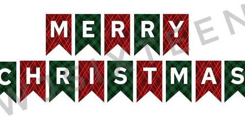 Merry Christmas Banner Free Ribbon, Hobbies & Toys, Stationary & Craft ...
