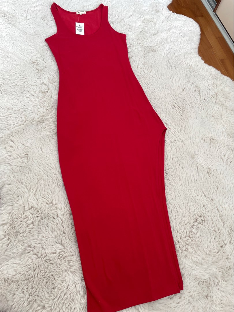 Midi red dress, Women's Fashion, Dresses & Sets, Dresses on Carousell