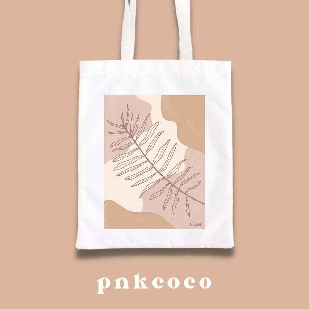 Minimalist Canvas Tote Bag with Zipper Custom Prints Available