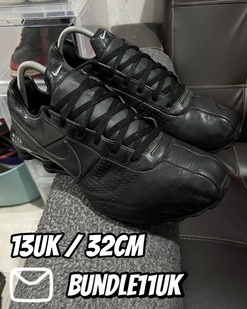 All leather nike top shox