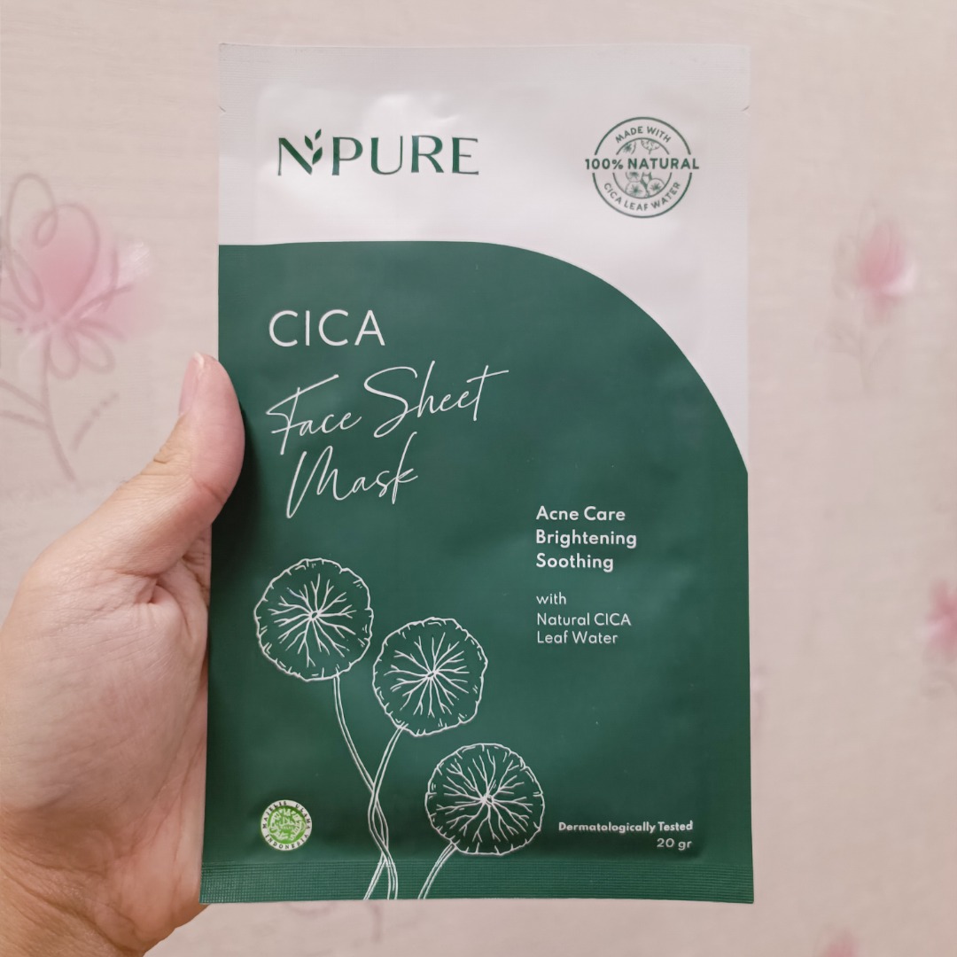 Npure Cica Face Sheet Mask, Kesehatan & Kecantikan, Kulit, Sabun