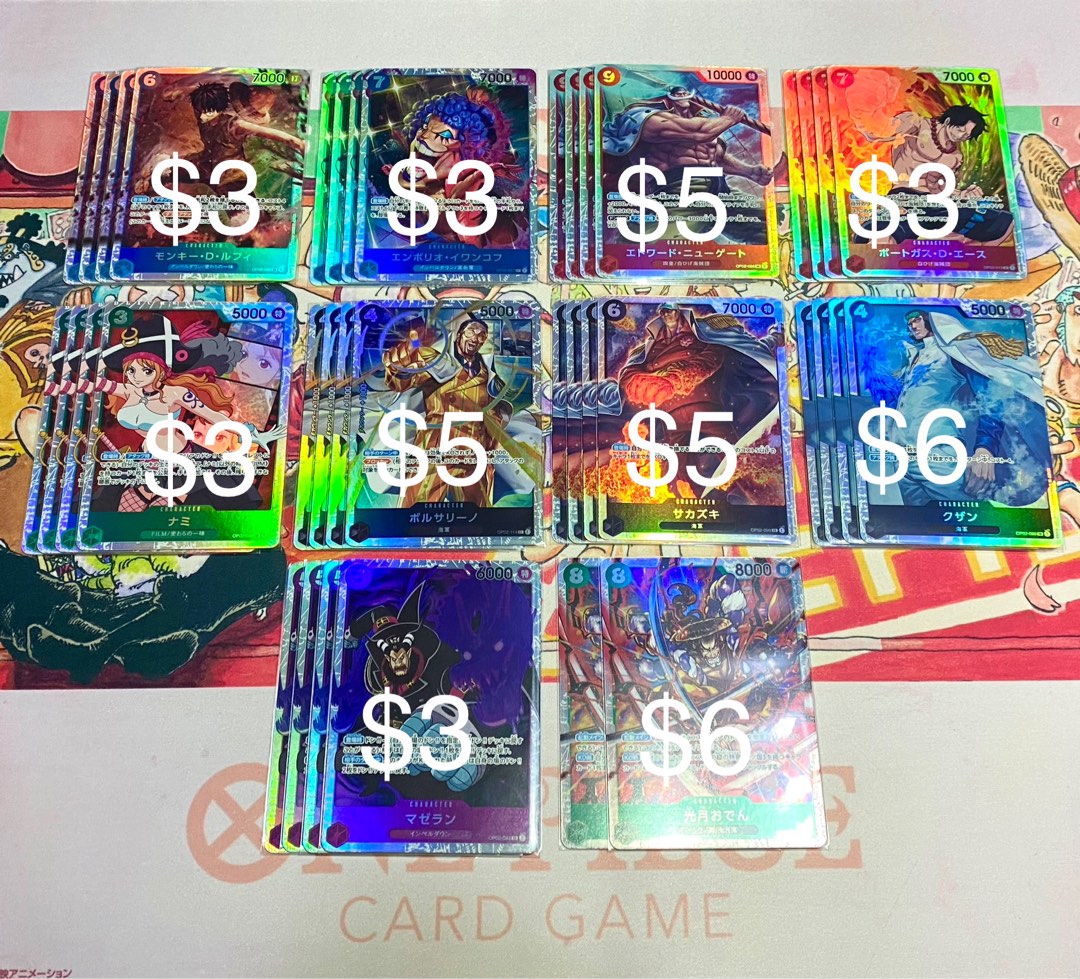 ONE PIECE Card Game OP02 SR One Piece TCG OP02 Luffy Ivankov Edward