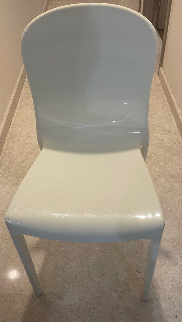 Opaque glass dining table 6 seater, Furniture & Home Living, Furniture