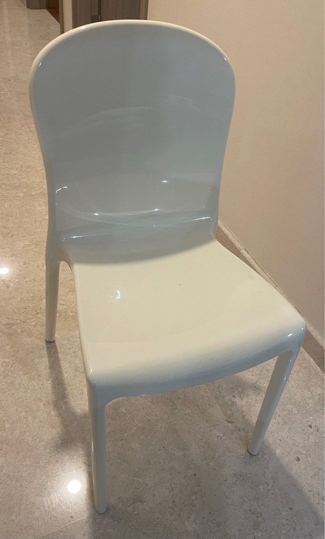 Opaque glass dining table 6 seater, Furniture & Home Living, Furniture