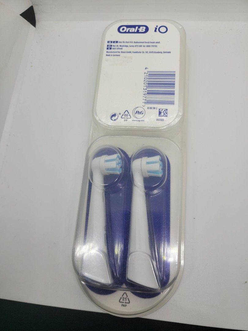 OralB iO Ultimate Clean Replacement Brush Heads, White, 2 Count, Beauty & Personal Care, Oral