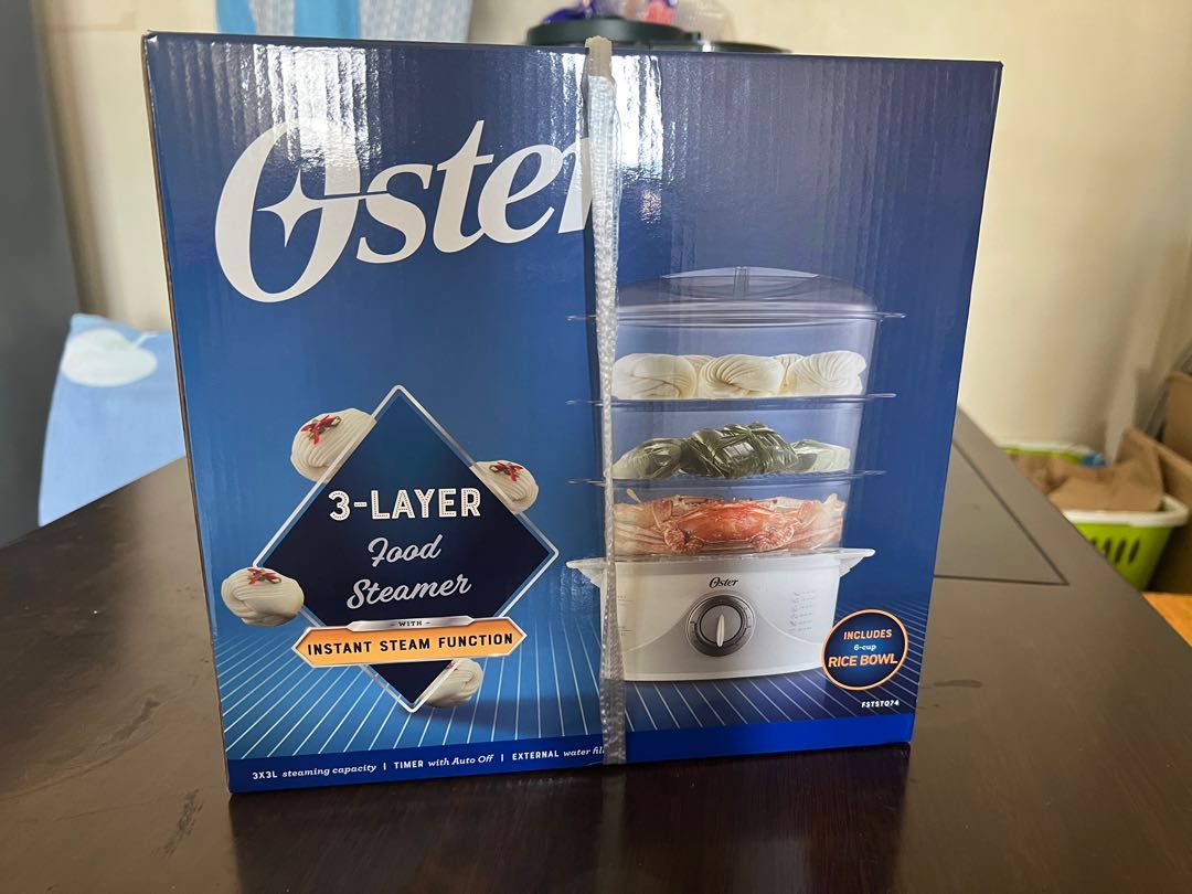 Oster 3Layer Food steamer 9L brand new, Furniture & Home Living