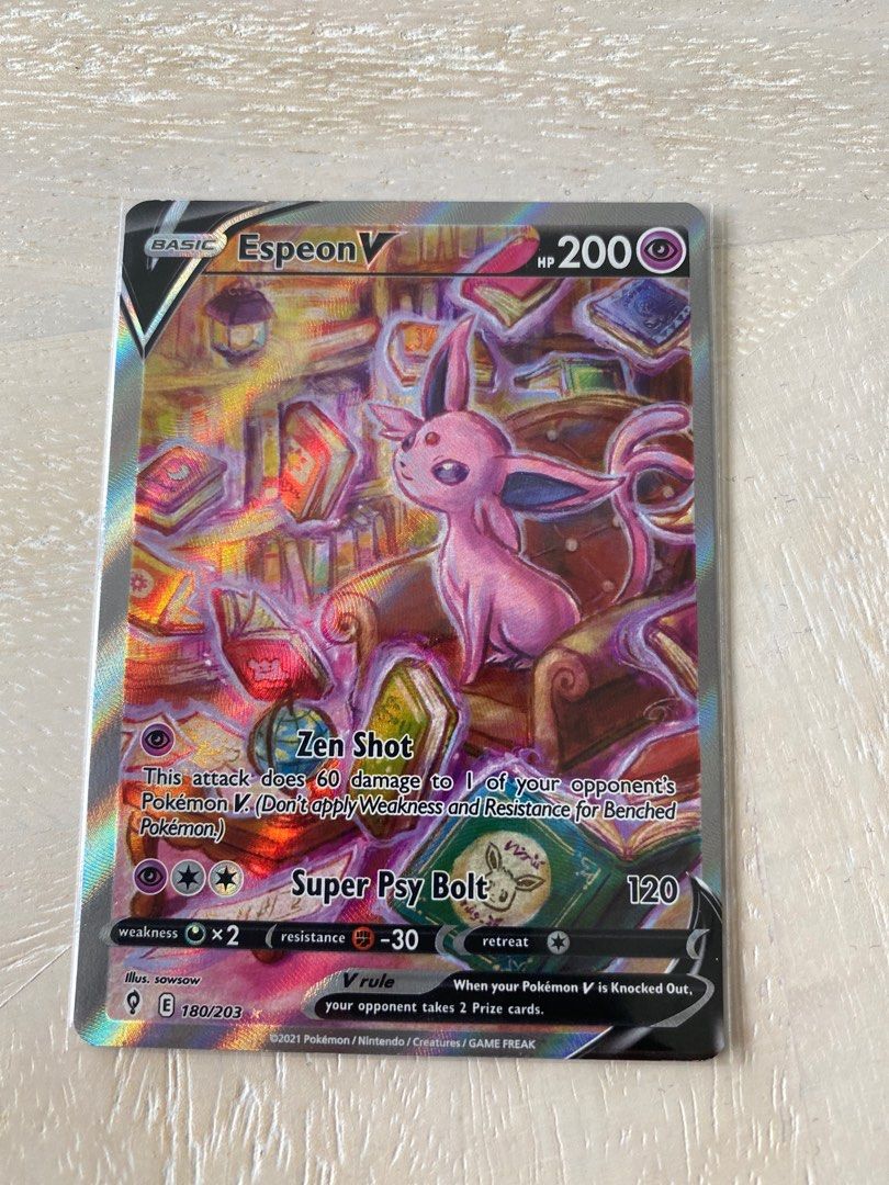 Pokemon Espeon V AA Alt Art Evolving Skies, Hobbies & Toys, Toys
