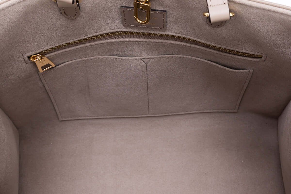 Louis Vuitton OnTheGo MM, Tourturelle Empreinte Leather, Preowned in  Dustbag WA001