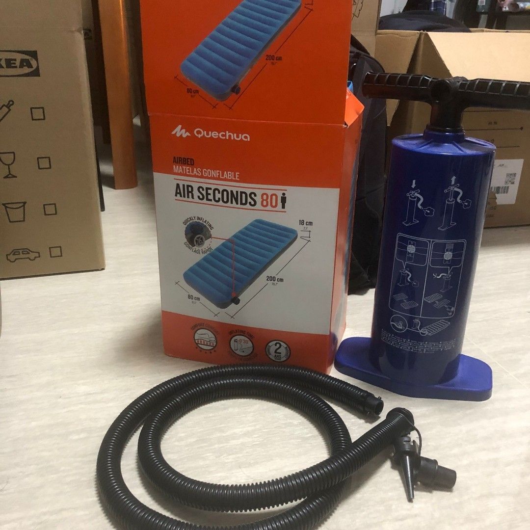 Quechua Air Mattress (Single) & pump, Furniture & Home Living