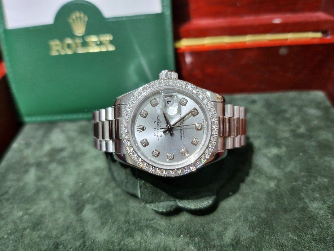 Rolex 179136 Platinum Ice Blue Rare, Luxury, Watches on Carousell