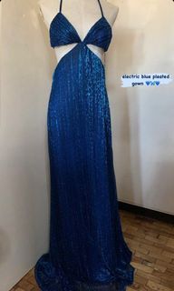 Royal Blue pleated gown - only for rent