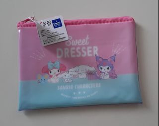Sanrio Characters sweet dresser flat pvc pouch