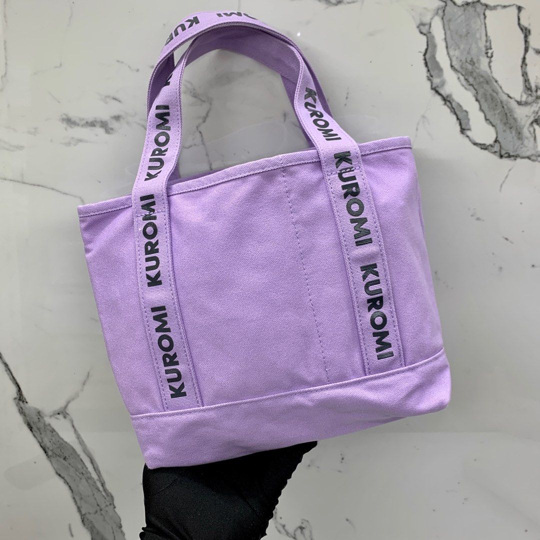 Purple canvas deals tote