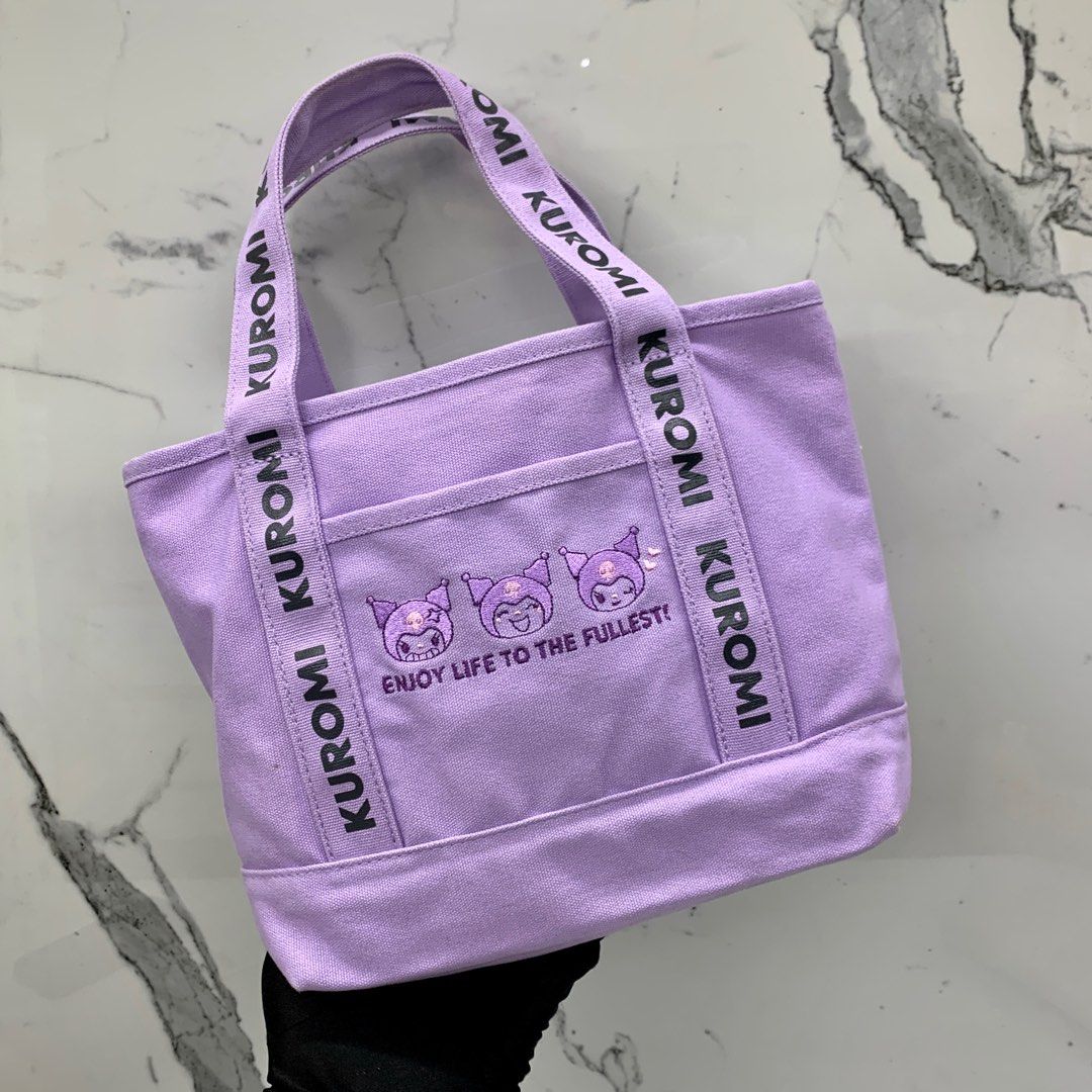 Purple outlet canvas bag