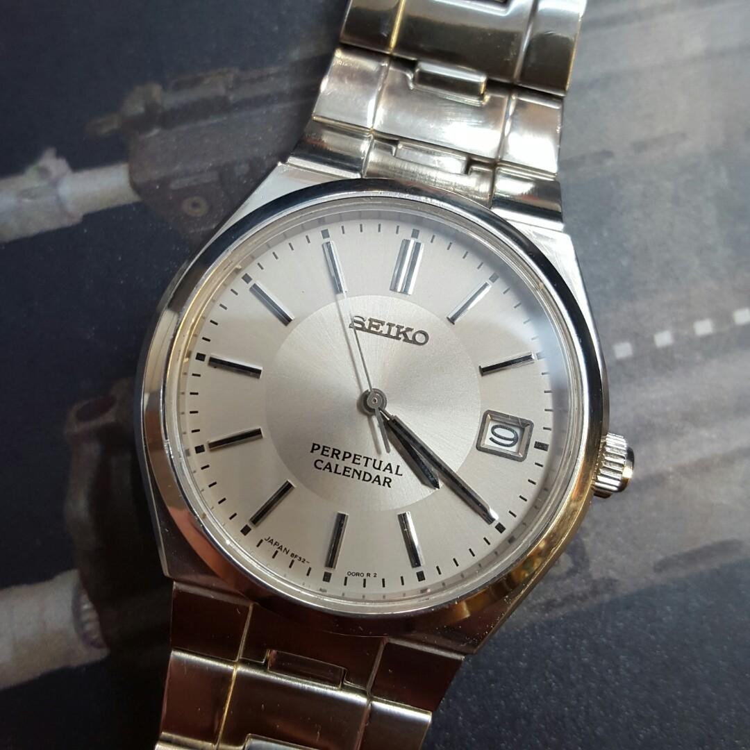 Seiko Perpetual Calendar Grey Quartz Watch 8F32, Men's Fashion, Watches &  Accessories, Watches on Carousell