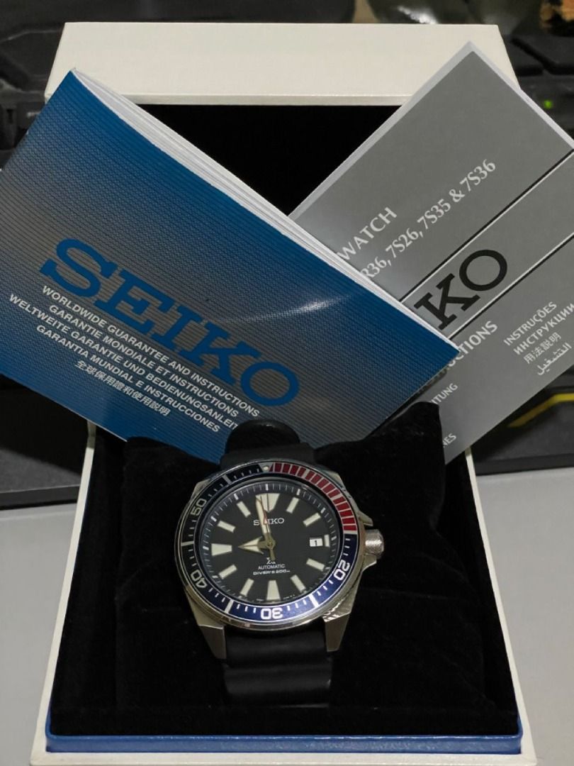 Seiko Prospex Samurai Pepsi SRPB53K1, Men's Fashion, Watches & Accessories,  Watches on Carousell