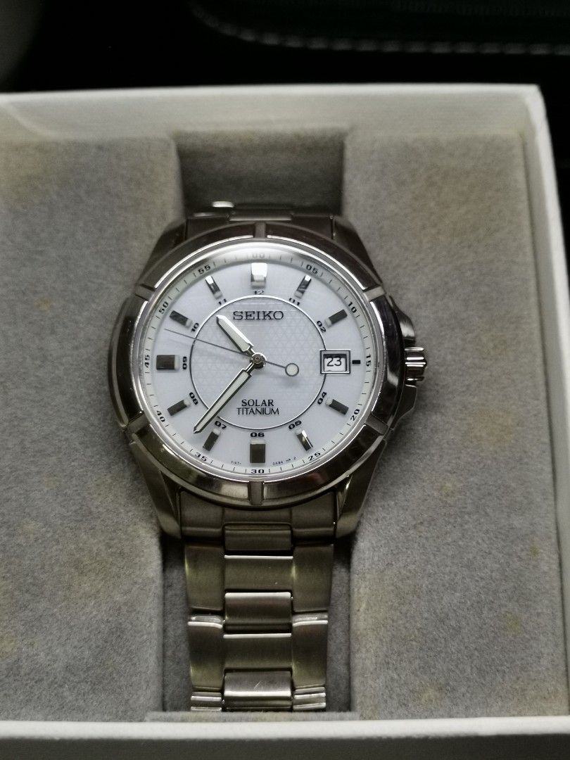 Seiko solar titanium on sale 100m
