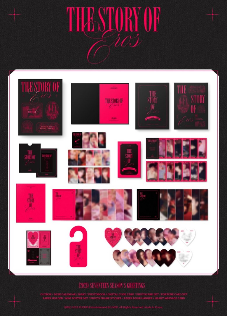 Seventeen SVT 2023 Season's Greetings SG (The Story of Eros) Full Set ??  GO WTS, Hobbies  Toys, Collectibles  Memorabilia, K-Wave on Carousell