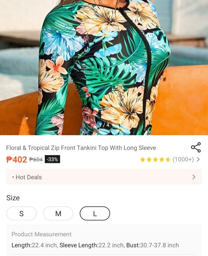 SHEIN rash guard swim wear, Women's Fashion, Swimwear, Rash guard on