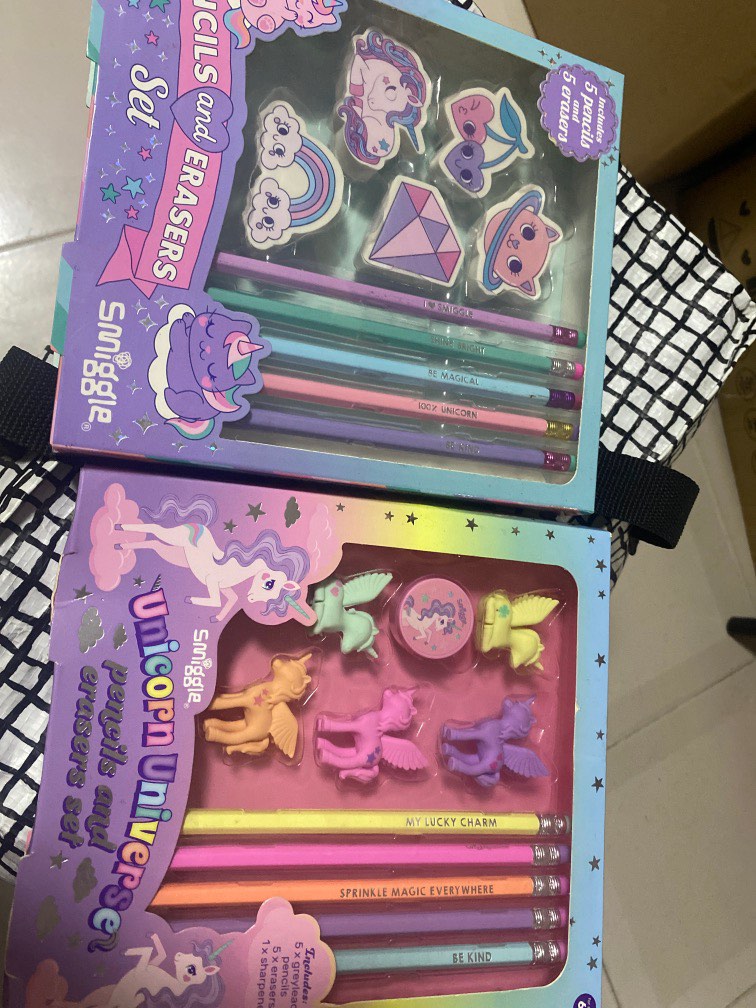SMIGGLE PENCIL AND ERASER SET 4 each take 2 sets for , Everything