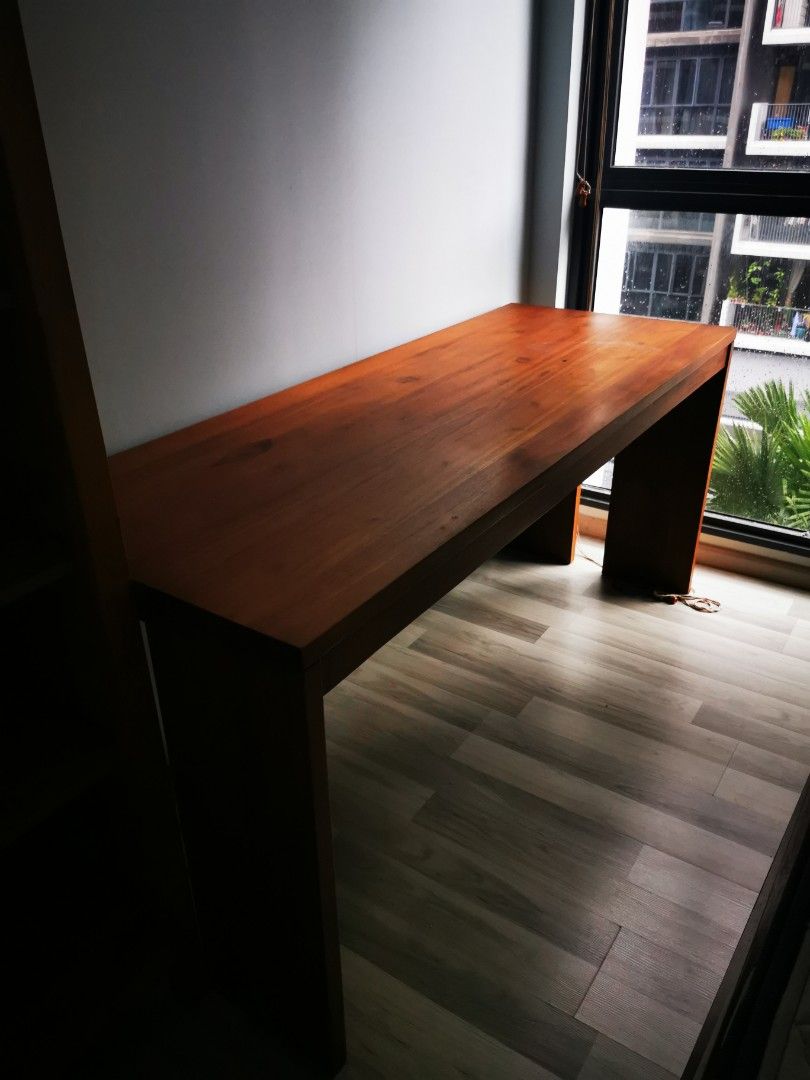 Solid wood study table, Scanteak, Furniture & Home Living, Furniture ...