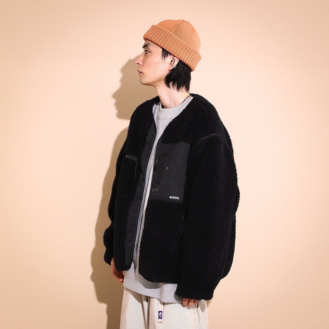 THE NORTH FACE PURPLE LABEL Wool Boa Fleece Field Cardigan GTX, 男