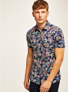 Topman Paisley  Short Sleeve Shirt