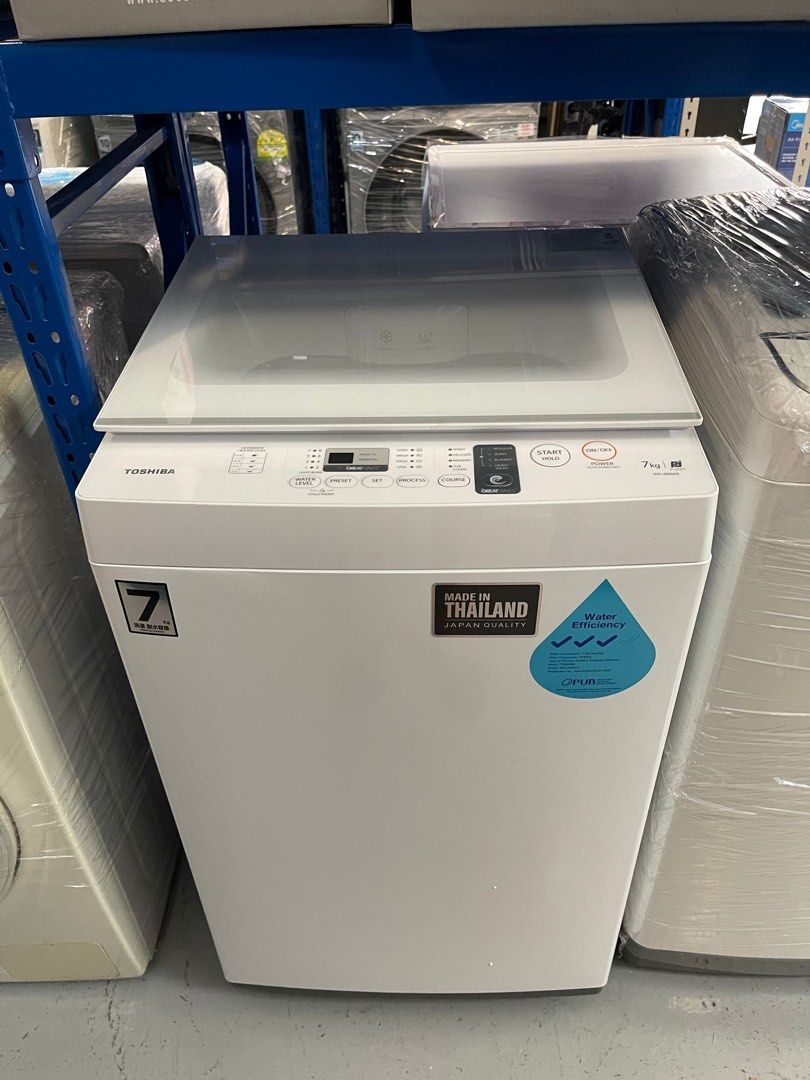 TOSHIBA 7KG TOP LOAD WASHING MACHINE AWJ800AS, TV & Home Appliances