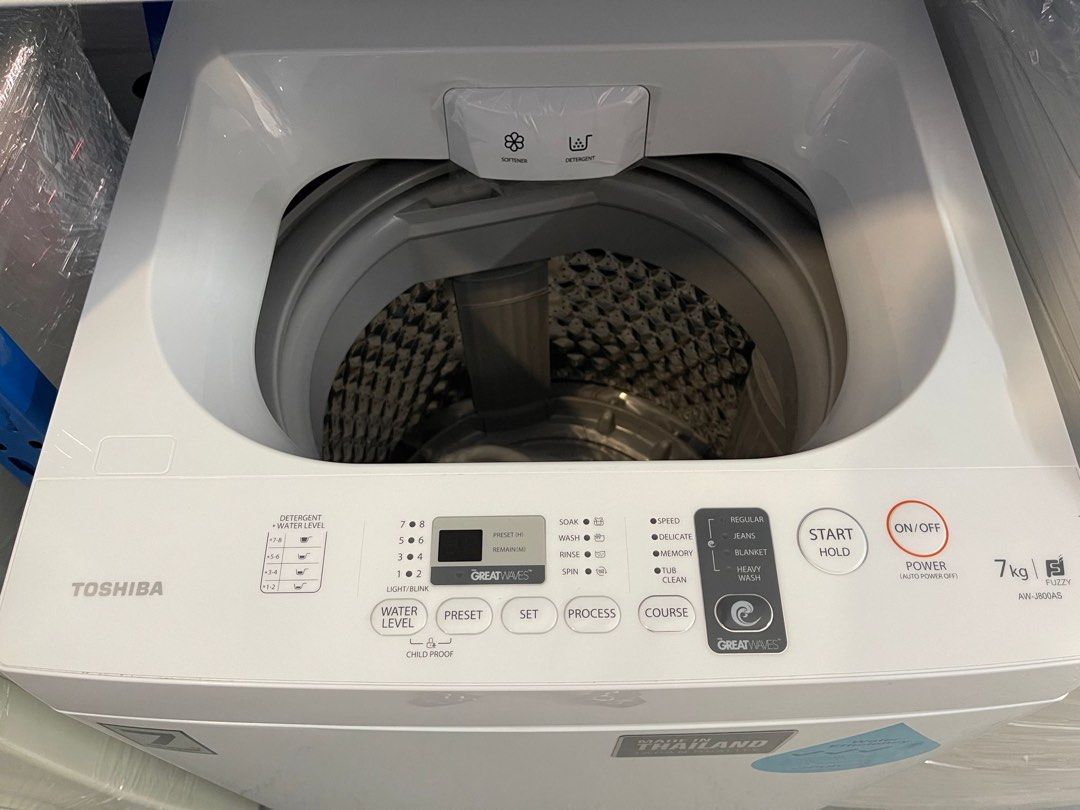TOSHIBA 7KG TOP LOAD WASHING MACHINE AWJ800AS, TV & Home Appliances