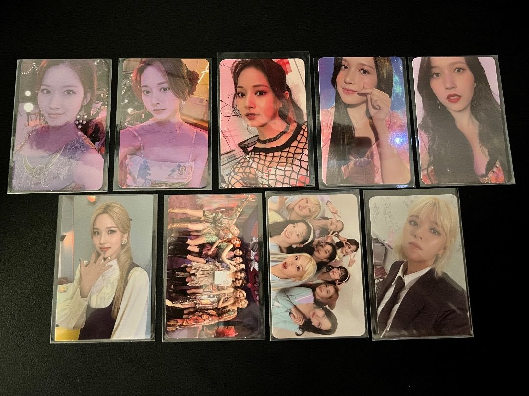 TWICE Photocards (please read description) (Category: K-Wave Merchandise) located in Quezon City. Submitted by switchup_ (Listing ID 1200272691, Image 1). Description: PRICES: TWICE DICON Photocards set = 1000 TWICE FOL Holo POBs (Momo & Jeongyeon) = 250 each TWICE holo cards (Eyes wide open, More & More) = 200 each Chaeyoung birthday pc OT9 SOLD MOP: gcash/bdo MOD: flash express, grab, lalamove RFS: need funds pm me if interested.