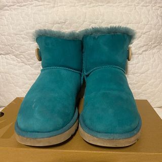 UGGS Short Bailey Button Boots Blue/Green Size 7