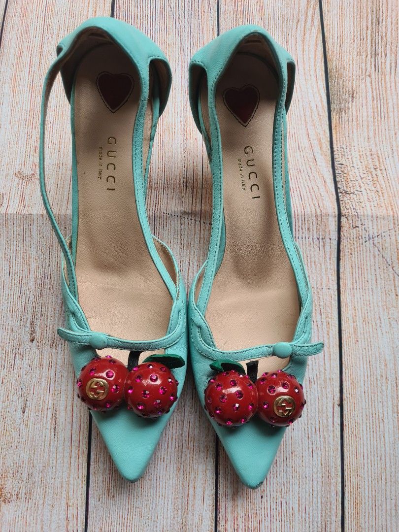Unia Cherry Slingback Heels, Women's Fashion, Footwear, Heels on Carousell