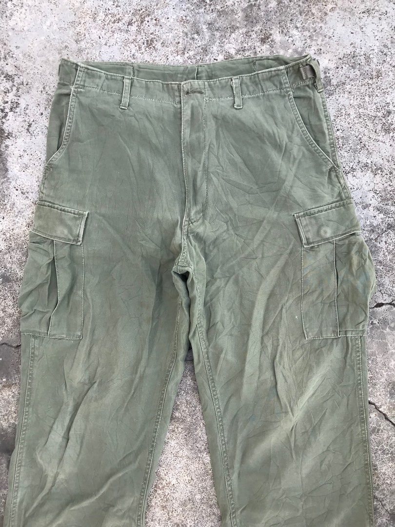 US Army Cargo Pants Olive Green Waist 3032 Authentic, Men's Fashion
