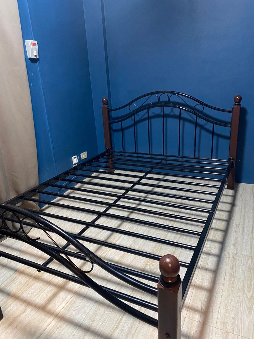 Vintage metal bed frame, Furniture & Home Living, Furniture, Bed Frames