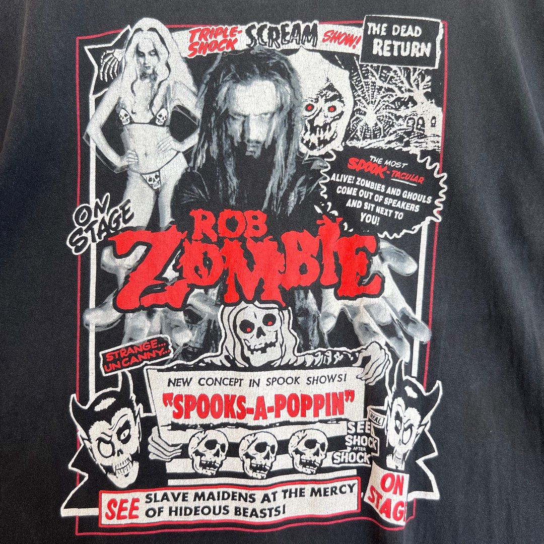 Vintage Rob Zombie Triple Shock Scream Show Tee, Men's Fashion ...