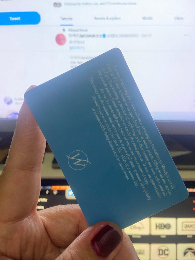 Wendy Like Water Photocard (Category: Raw Singles) located in Manila. Submitted by louiseconnected (Listing ID 1200371659, Image 3). Description: Wendy Like Water own pull photocard with sleeves and toploader Like water special card 250 Can give it for 500 if taking both!.