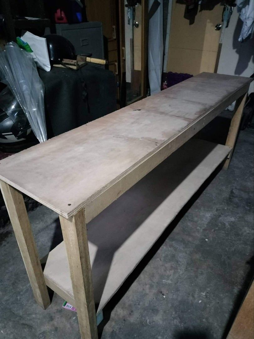 Wooden long table, Furniture & Home Living, Furniture, Tables & Sets on ...