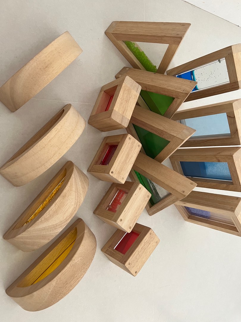 Wooden Sensory Blocks, Babies & Kids, Infant Playtime on Carousell