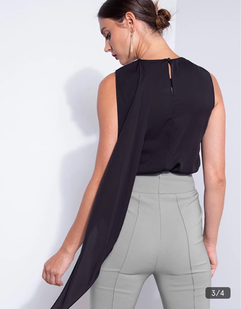 ZALORA Mock Scarf Shell Top Women s Fashion Tops Blouses on