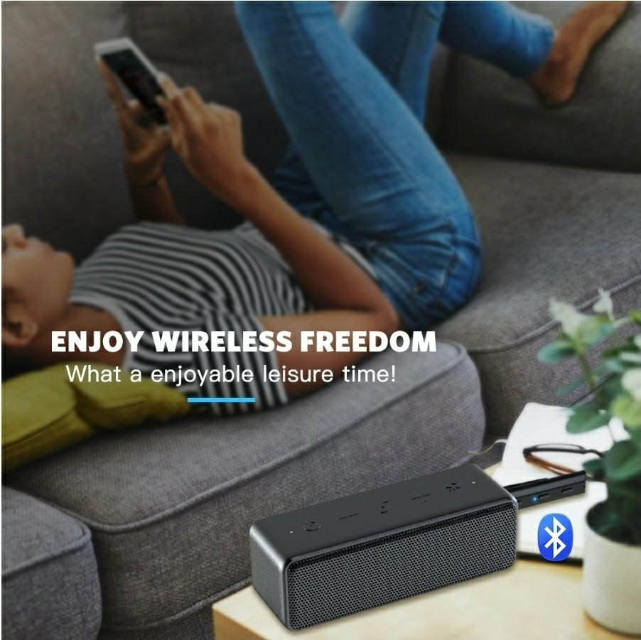 2433) AGPTEK Bluetooth Receiver, Portable Bluetooth Headphones Adapter