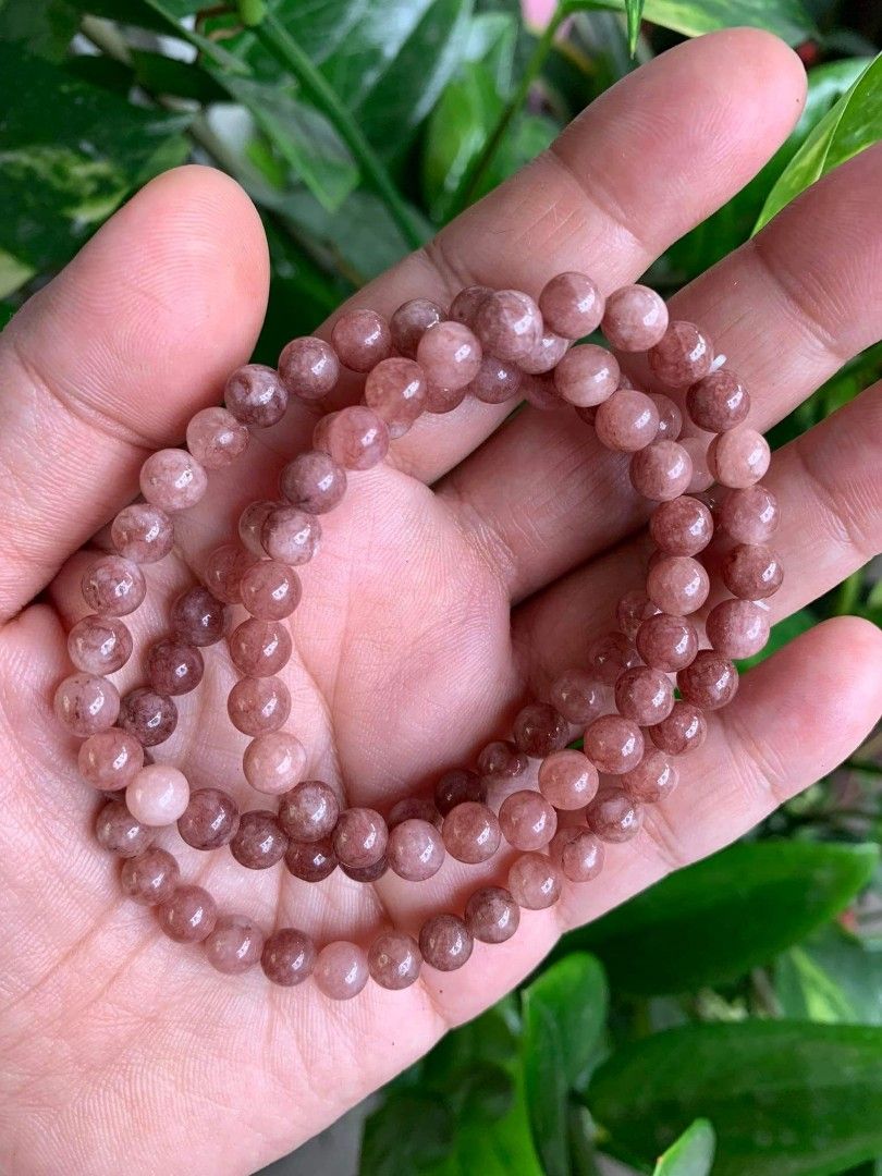 3 laps Caramel Quartz Stone Bracelet, Women's Fashion, Jewelry