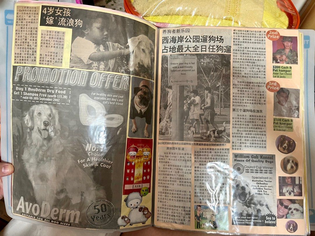 40 pages of old school scrapbooks full of newspaper/magazine prints of