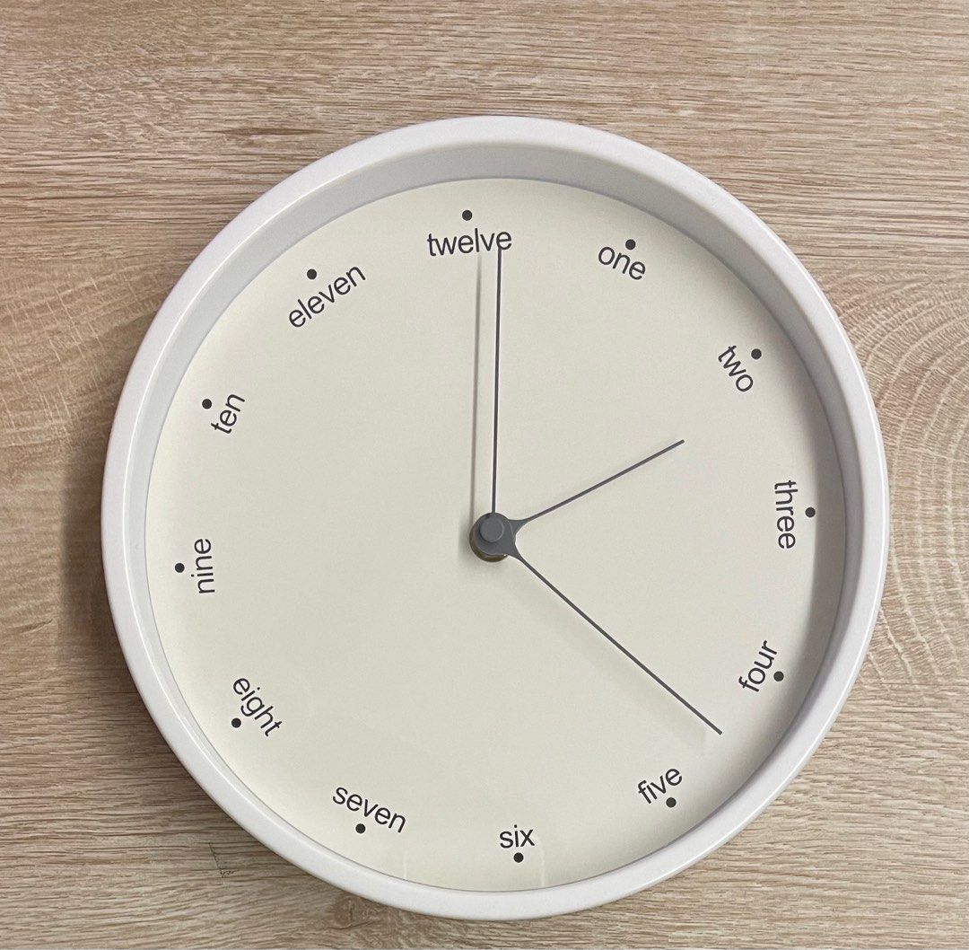 9 inches contemporary design silent white wall clock, Furniture & Home