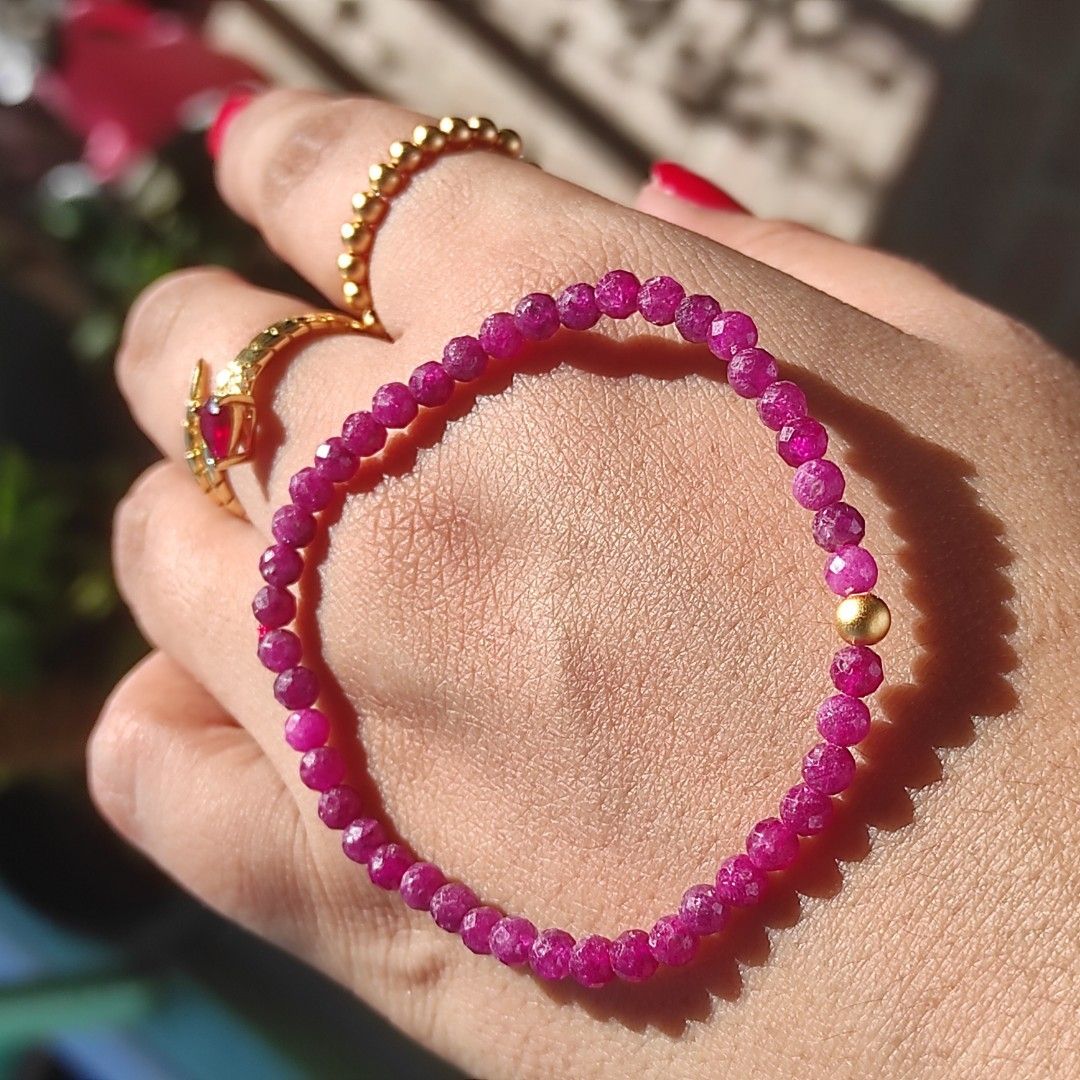 Natural ruby bracelet cheap
