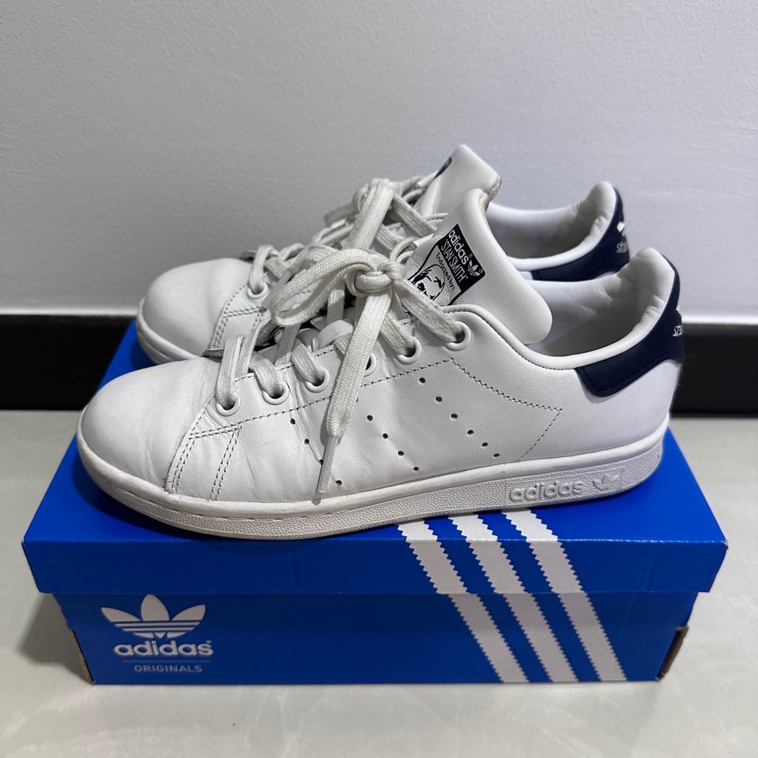 Navy blue and top white stan smith