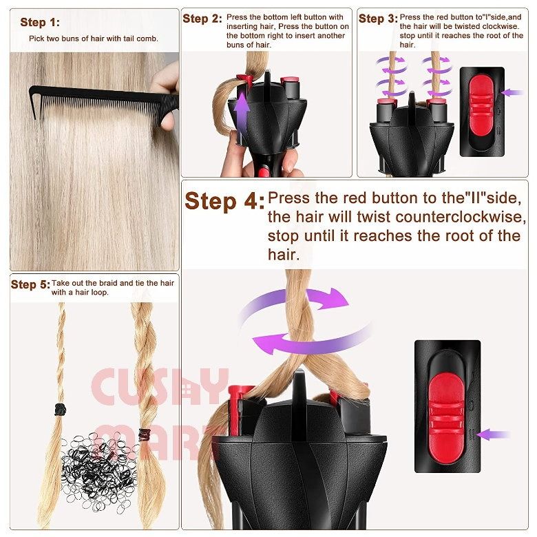 Electric Hair Braider Automatic Quick Twist Twister Hair Braiding Tool  Smart Diy Hair Tools Hair Braider Machine Braid Maker For Hair Styling |  Electric Hair Braider Automatic Quick Twist Twister Hair Braiding