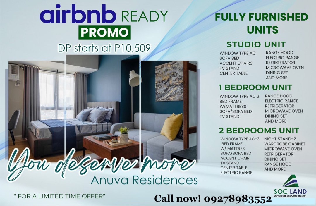 AIRBNB READY PROMO, FULLY FURNISHED UNITS, Property, For Sale