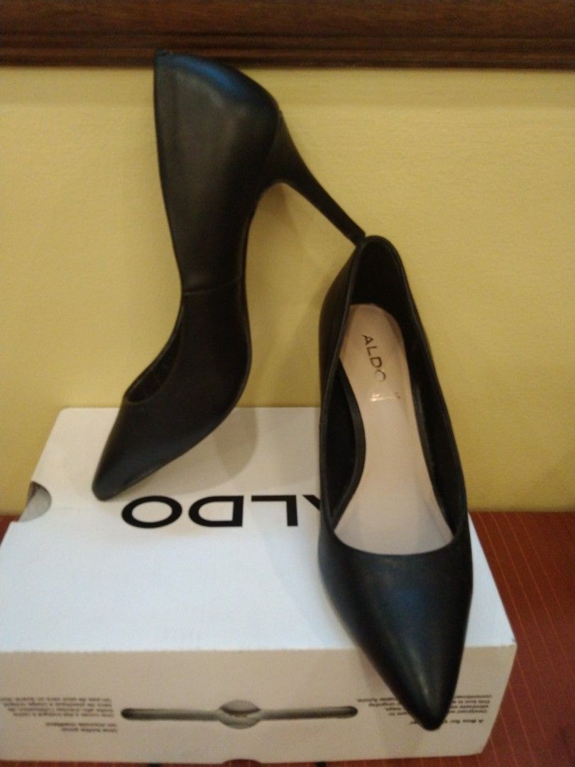 aldo black strappy heels