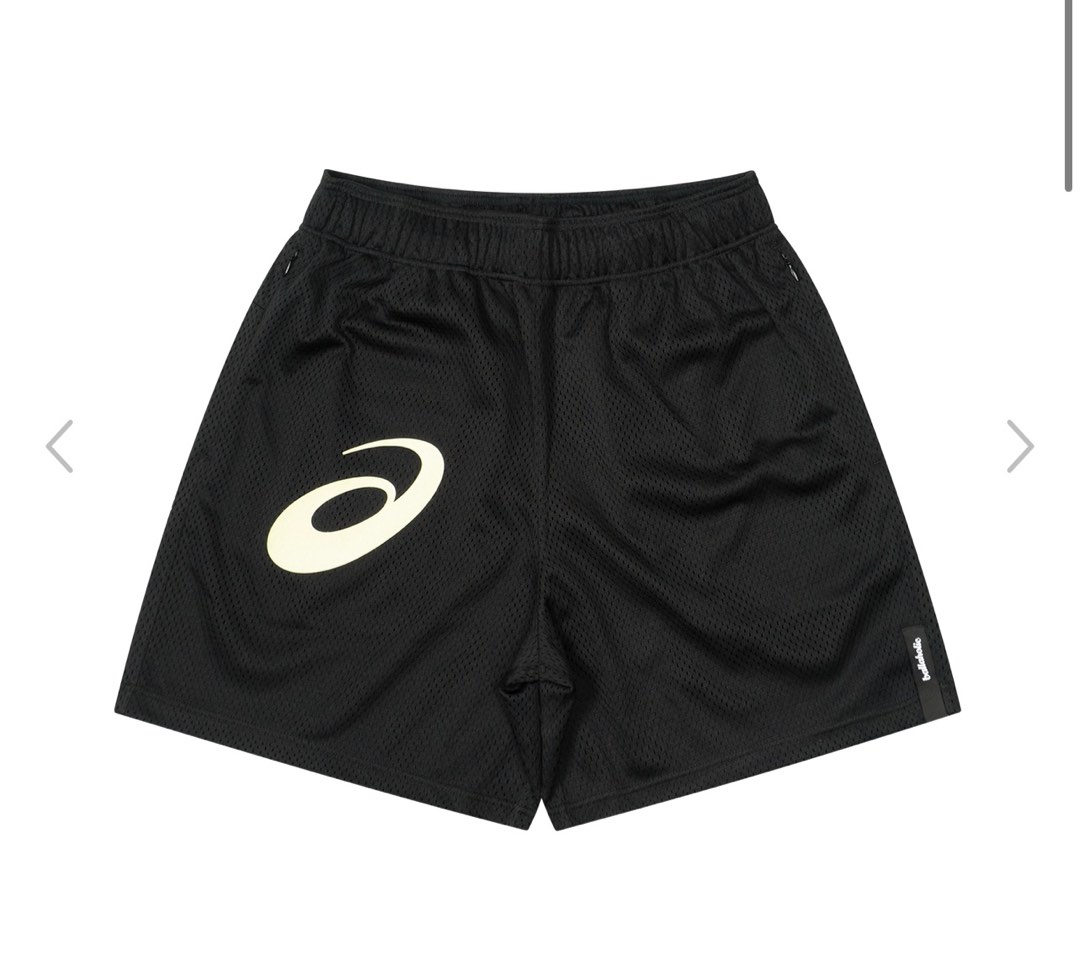 ASICS×ballaholic Mesh Zip Shorts (raven) 籃球運動短褲, 男裝, 褲